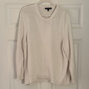 Banana Republic Women's Ivory Crew Neck Sweater